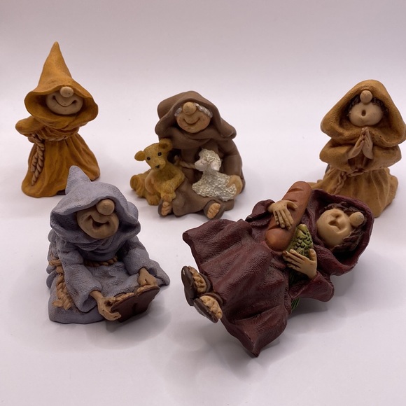 Vintage Friar Folk 23 Pc Monk Collection By Maureen Carlson - Picture 4 of 15